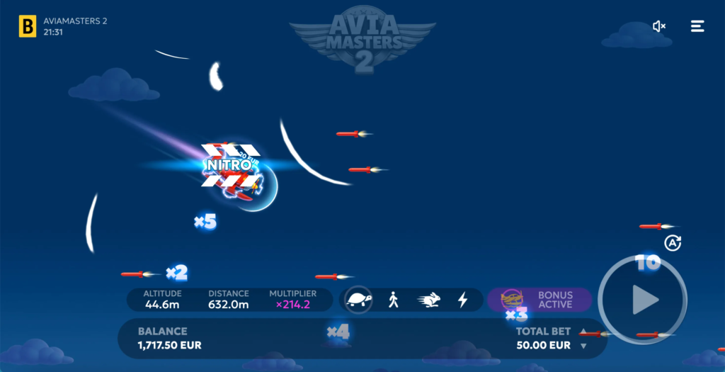 Aviamasters 2 screenshot — vermenigvuldigers verzamelen